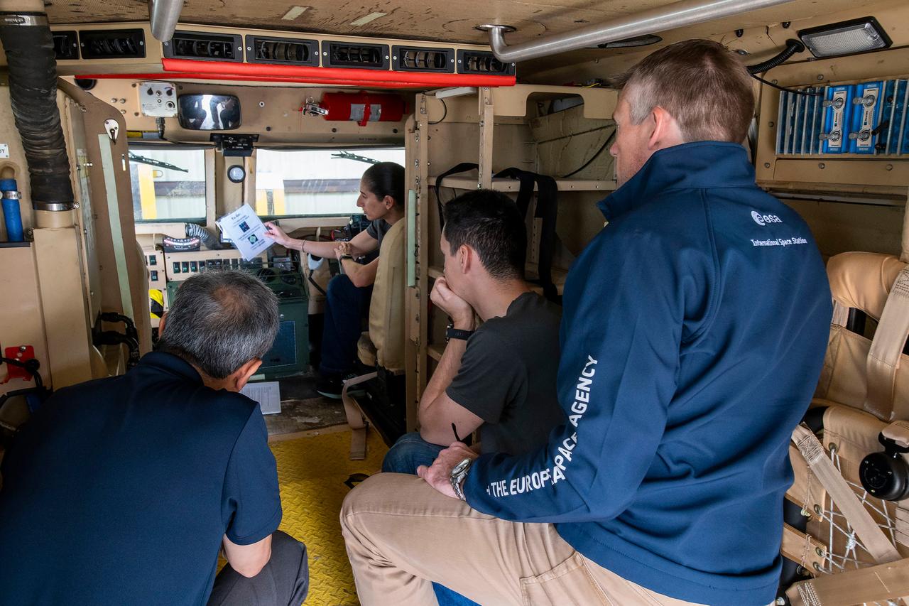 NASA's SpaceX Crew-7 crew participates in a training at SpaceX facilities at NASA's Kennedy Space Center. Imagery provided by SpaceX