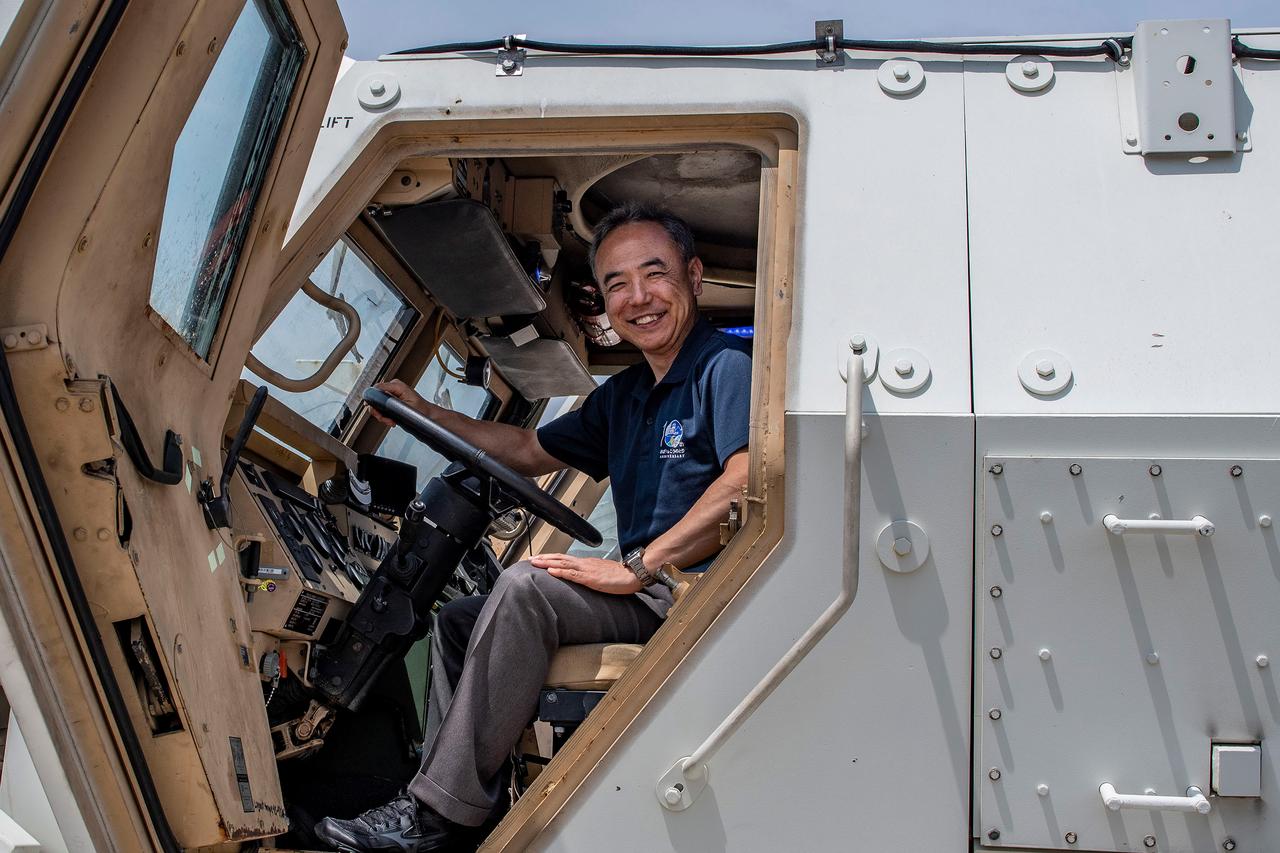 NASA's SpaceX Crew-7 crew participates in training at SpaceX facilities at NASA's Kennedy Space Center in Florida. Satoshi Furukawa is photographed here. Imagery provided by SpaceX