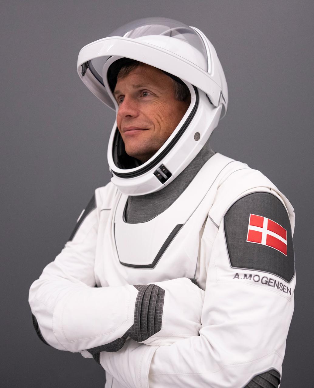 NASA's SpaceX Crew-7 in training at SpaceX in Hawthorne, California before their mission to the International Space Station. Andreas Mogensen poses for a portrait. Imagery provided by SpaceX