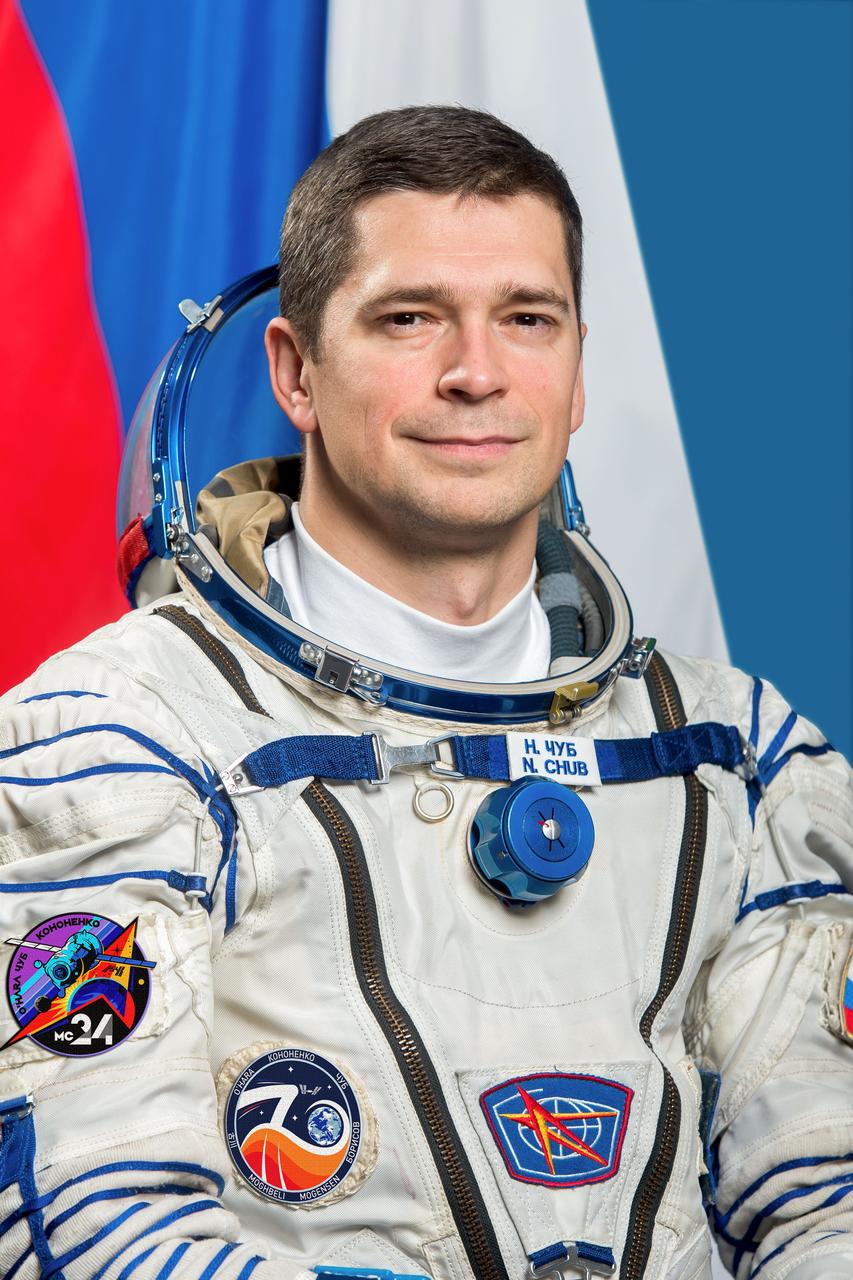 jsc2023e052792 (Oct. 13, 2022) -- Roscosmos Cosmonaut Nikolai Chub photographed in a Sokul spacesuit. 