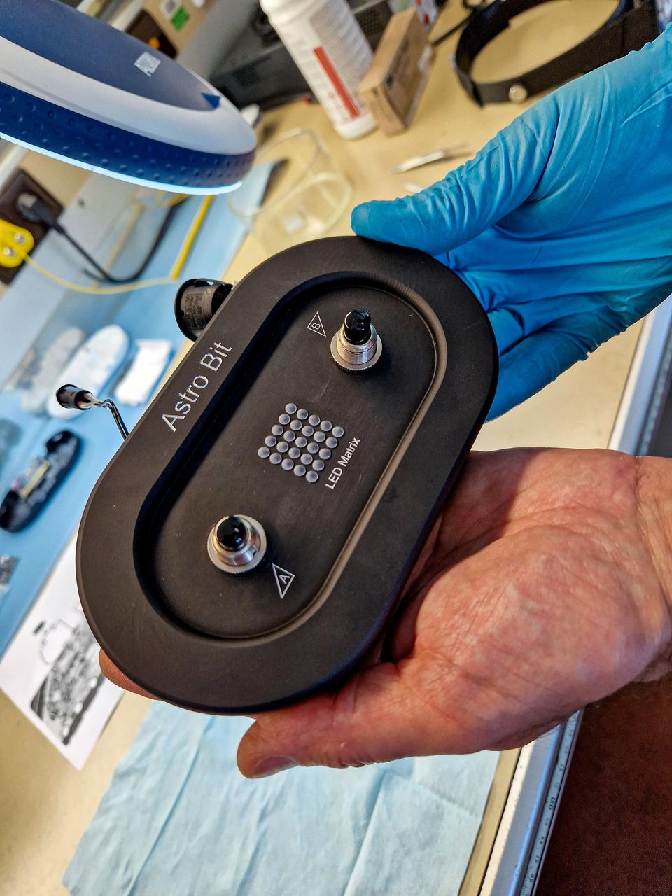 jsc2023e054757 (7/2/2023) --- The Astro Bit payload is a BBC micro:bit microcontroller v2.21 enclosed in an aerospace grade aluminum case for use on board the International Space Station. Astro Bit students in Denmark and the other Scandinavian countries design an experiment that can also be repeated aboard the International Space Station with an interesting scientific outcome.