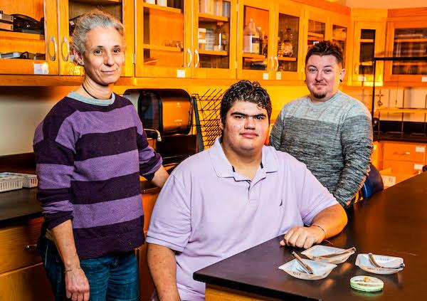 jsc2023e065204 (12/20/2022) --- The Collin College team work on their experiment, which will be included in the Nanoracks-National Center for Earth and Space Science Education-Orbiter-Student Spaceflight Experiments Program Mission 17 to ISS (Nanoracks-NCESSE-Orbiter-SSEP). The team is comprised of (left to right) Dr. Tamara Basham, Stefano Sacripanti and Henry Elmendorf.