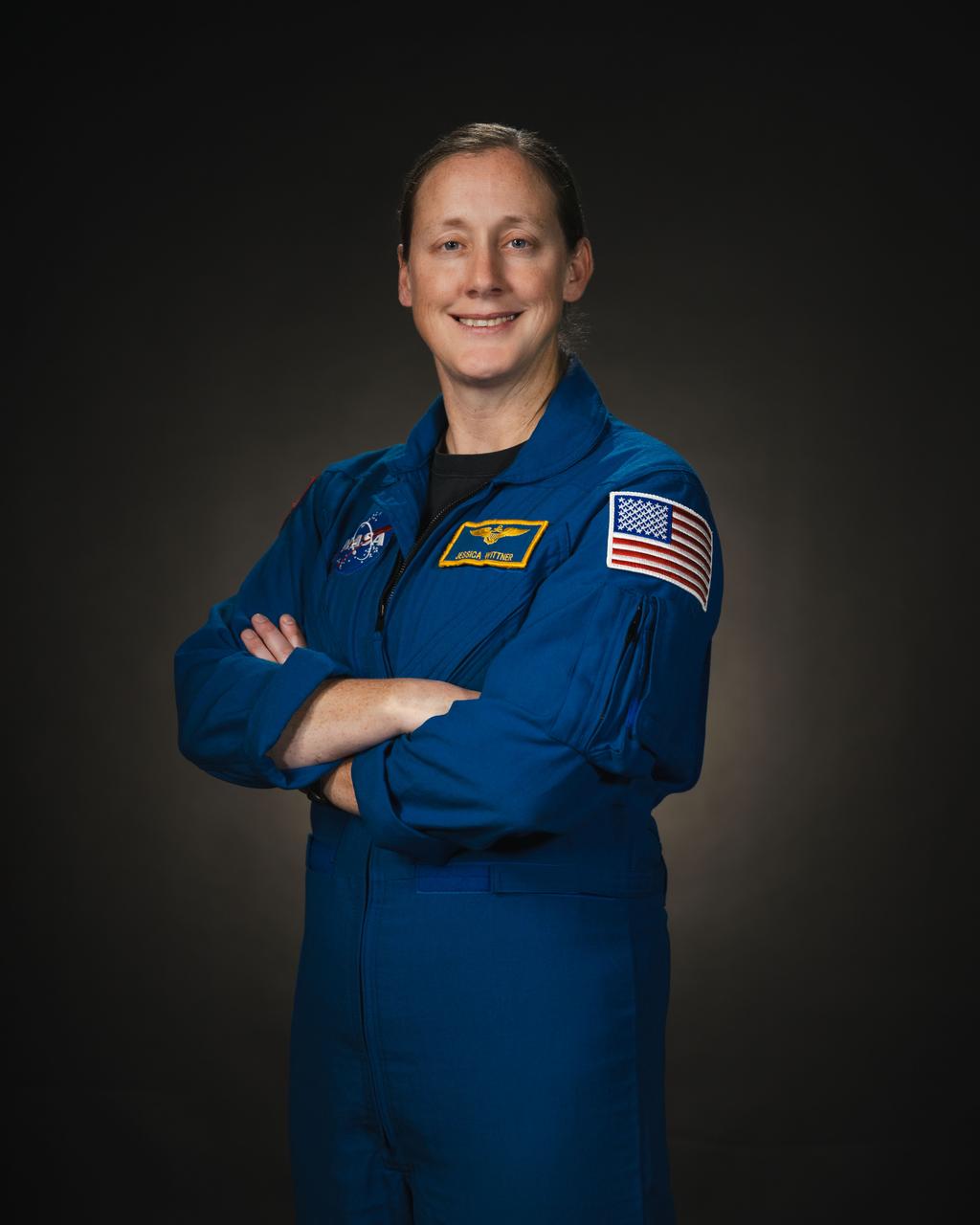   jsc2024e013663 (February 8, 2024) --- NASA astronaut Jessica Wittner poses for a portrait at NASA’s Johnson Space Center in Houston, Texas. Credit: NASA/ Josh Valcarcel
