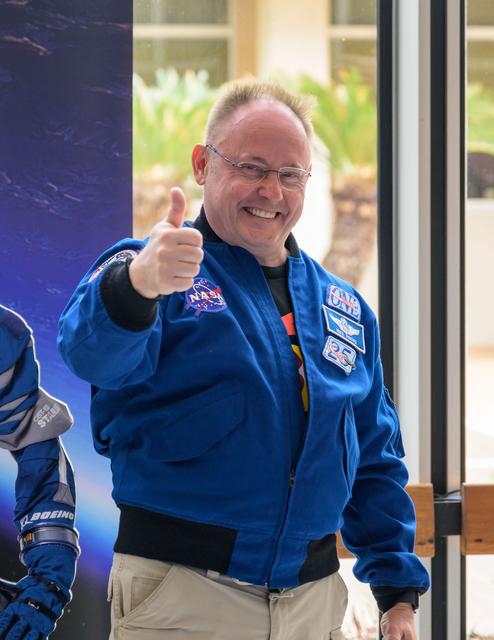 NASA image: NASA astronaut Mike Fincke poses for a photo at a solar eclipse viewing event
