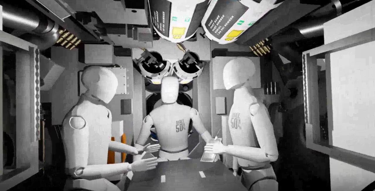 What astronauts see as they tour the Gateway lunar space station in virtual reality.