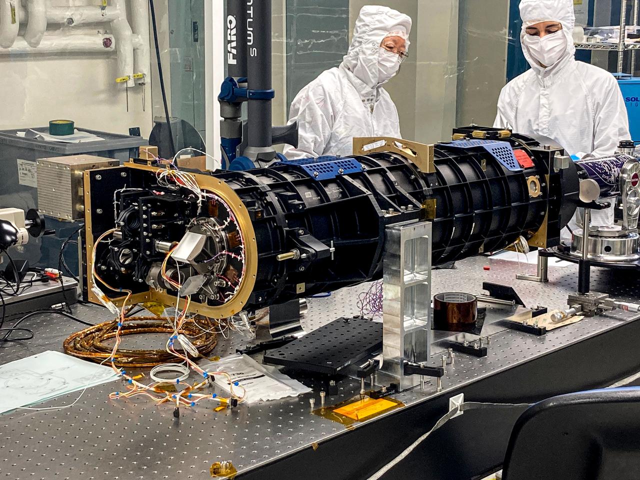 jsc2024e061950 (9/12/2024) --- The COronal Diagnostic EXperiment (CODEX) coronagraph during optical alignment and assembly. Credit: CODEX team / NASA