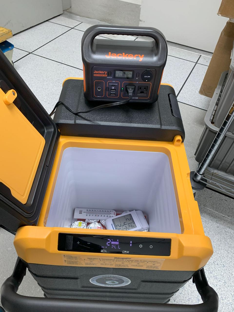 jsc2024e062112 (9/13/2024) --- The ANT1 Radiation Tolerance Experiment with Moss in Orbit on the Space Station (ARTEMOSS) plates are inserted into 12V car refrigerator for travel from Brookhaven National Laboratory (BNL), NY to NASA Kennedy Space Center (KSC), FL for payload integration. The ARTEMOSS investigation examines whether and how an Antarctic moss repairs damage caused by cosmic radiation and microgravity.  Image courtesy of Agata Zupanska.