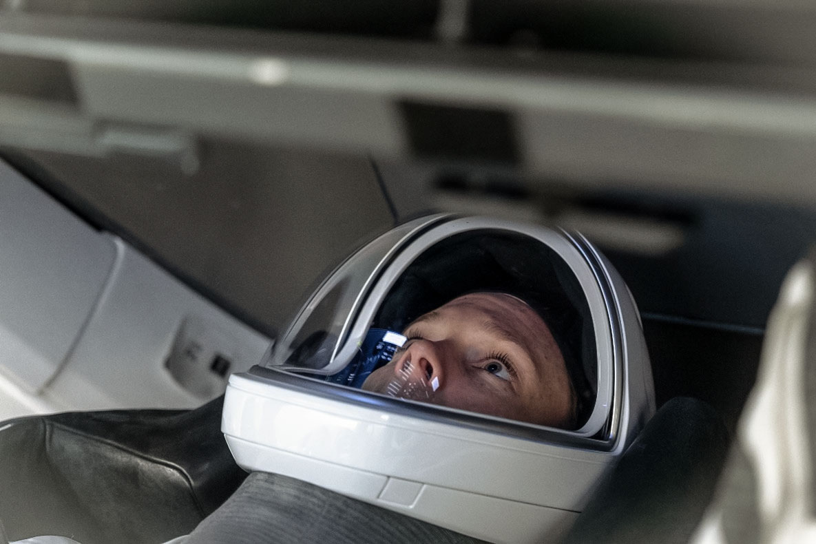 NASA astronaut and pilot of NASA’s SpaceX Crew-10 mission Nichole Ayers participates in preflight mission training at SpaceX in Hawthorne, California. Credit: SpaceX