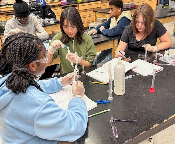 jsc2024e066522 (10/7/2024) --- Moreno Valley Unified School District students explore the effects of microgravity on a popular leafy green. Their experiment, The Effects of Microgravity on Arugula, is part of the Nanoracks-National Center for Earth and Space Science Education-Surveyor-Student Spaceflight Experiments Program Mission 18 to ISS (Nanoracks-NCESSE-Surveyor-SSEP).