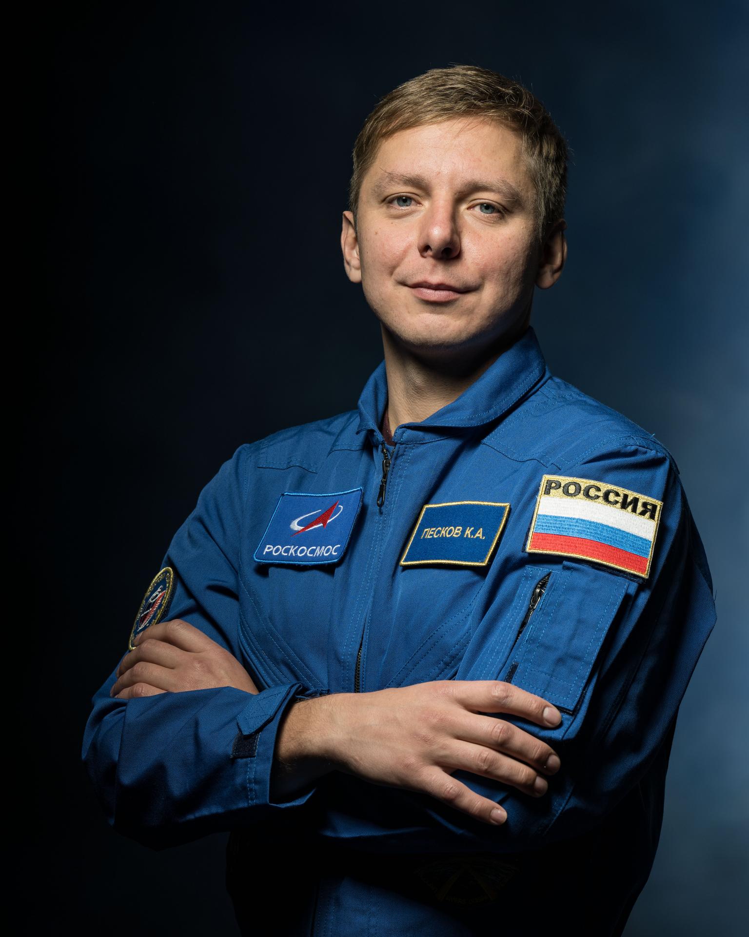 Roscosmos cosmonaut Kirill Peskov, SpaceX Crew-10 Mission Specialist and Expedition 73 Flight Engineer, poses for a crew portrait at Johnson Space Center in Houston, Texas.
