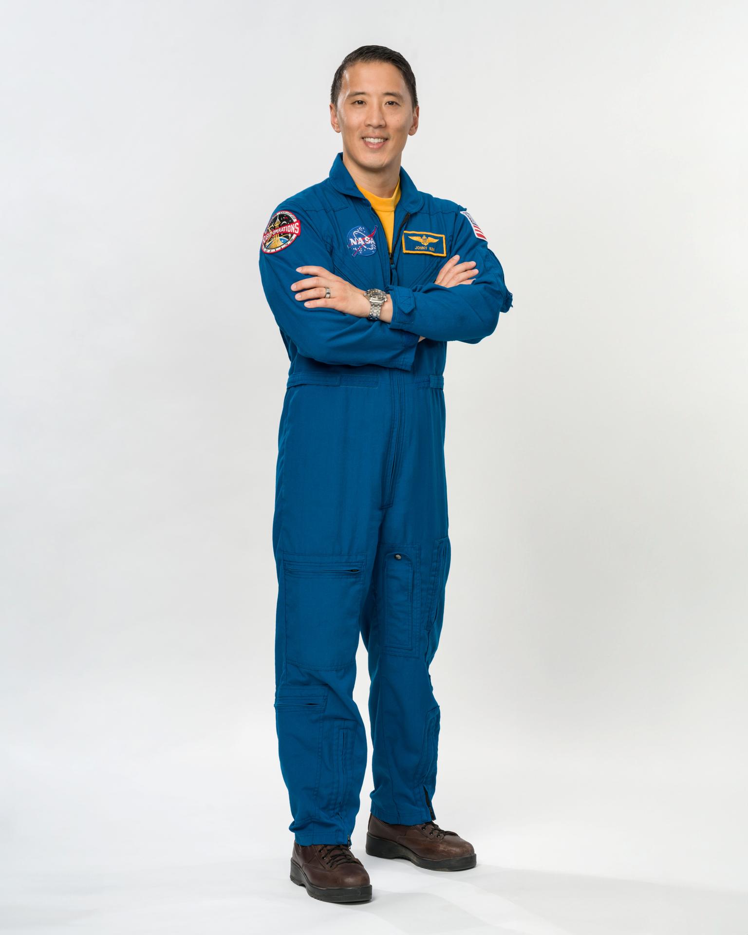 NASA astronaut Jonny Kim poses for a portrait at NASA’s Johnson Space Center in Houston, Texas.