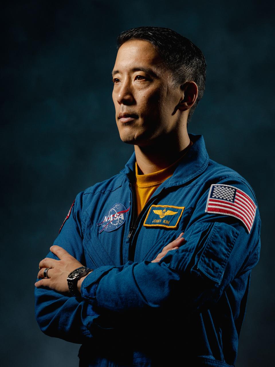 jsc2024e067210_alt (July 17, 2024) --- NASA astronaut Jonny Kim poses for a portrait at NASA’s Johnson Space Center in Houston, Texas. Credit: NASA/Josh Valcarcel