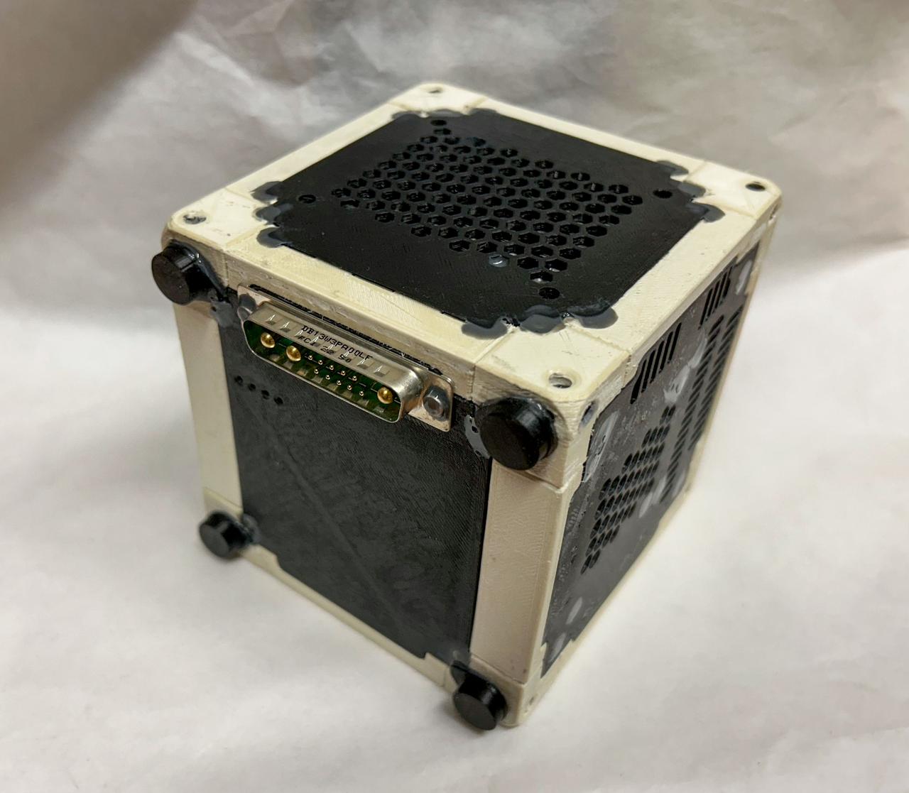 jsc2024e071692 (6/4/2024) --- Flight model of the RISE payload. The Resilient Integrated Structural Elements (RISE) Technology Demonstrator 1 (ICE Cubes #13 - RISE) investigation evaluates the feasibility and performance of an electrical distribution system that is integrated in the 3D printed structure of a satellite. Image Courtesy University of Trieste, Department of Engineering and Architecture, Space Robotics Laboratory.