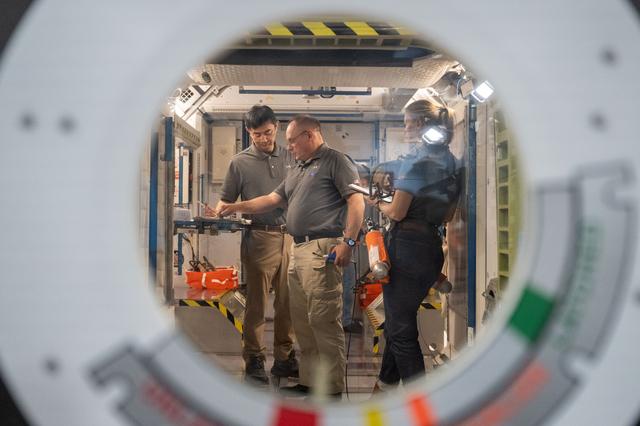 NASA image: SpaceX Crew-11 members  conduct emergency training