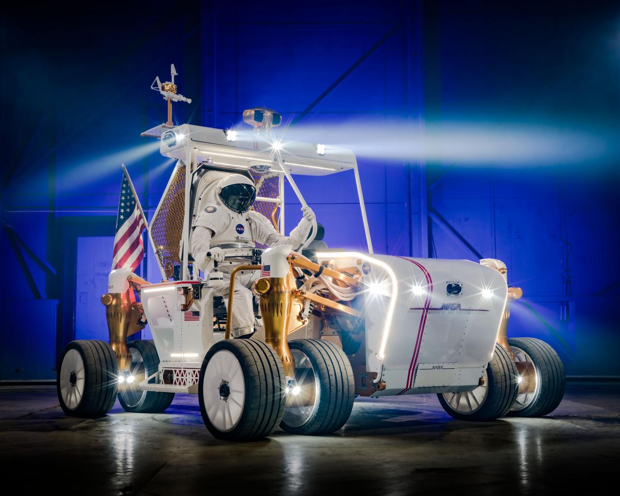 PHOTO DATE: 11-22-24 LOCATION: Bldg. 49 - West High Bay Tower SUBJECT: Production Photography of Lunar Terrain Vehicle Ground Test Unit PHOTO CREDIT: NASA / BILL STAFFORD AND HELEN ARASE VARGAS