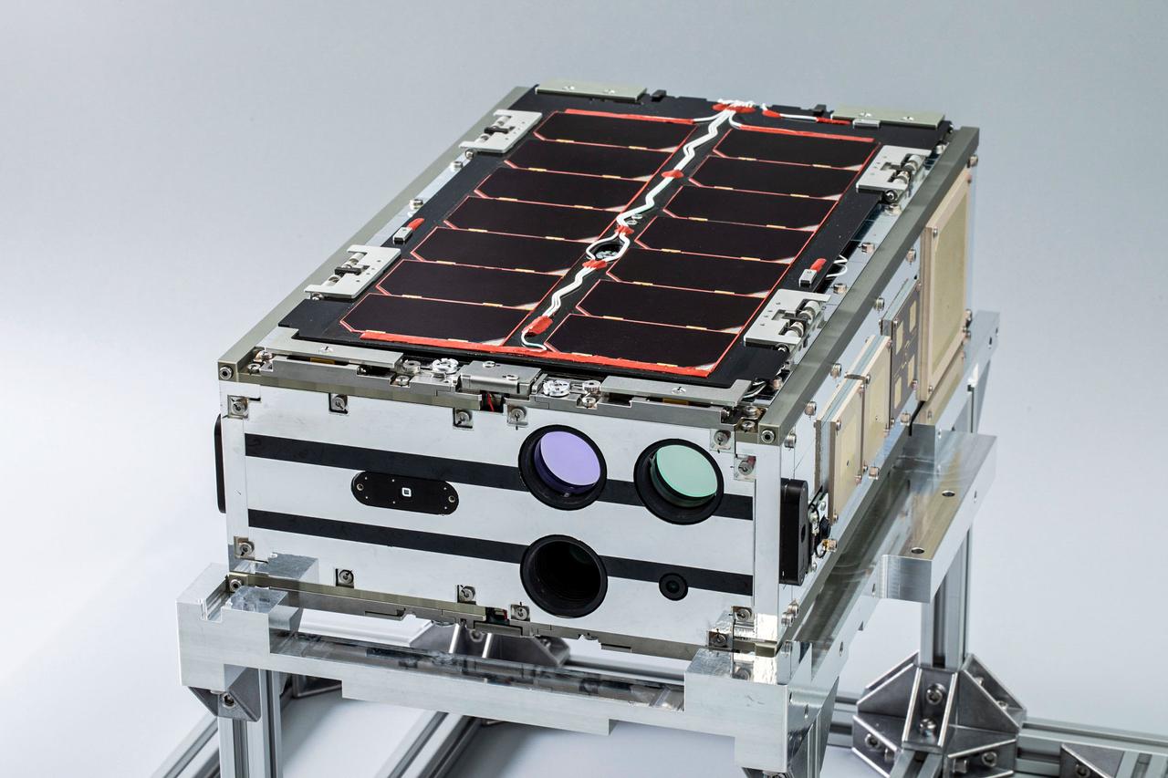 jsc2025e000002 (1/2/2025) --- YODAKA, a 6U size CubeSat, performs the “tanka” (short Japanese poems) mission with the Internet of Things (IoT) communication device and the Earth observation mission with the multi-spectral cameras. YODAKA is deployed as part of the JEM Small Satellite Orbital Deployer-30 (J-SSOD-30) CubeSat deployment mission from the International Space Station. Image courtesy of ArkEdge Space Inc.