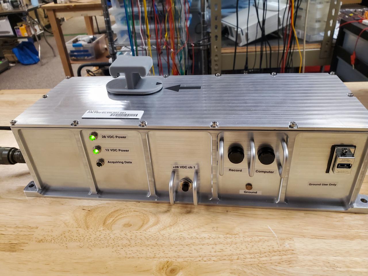 The ELVIS microscope plugged in and running.