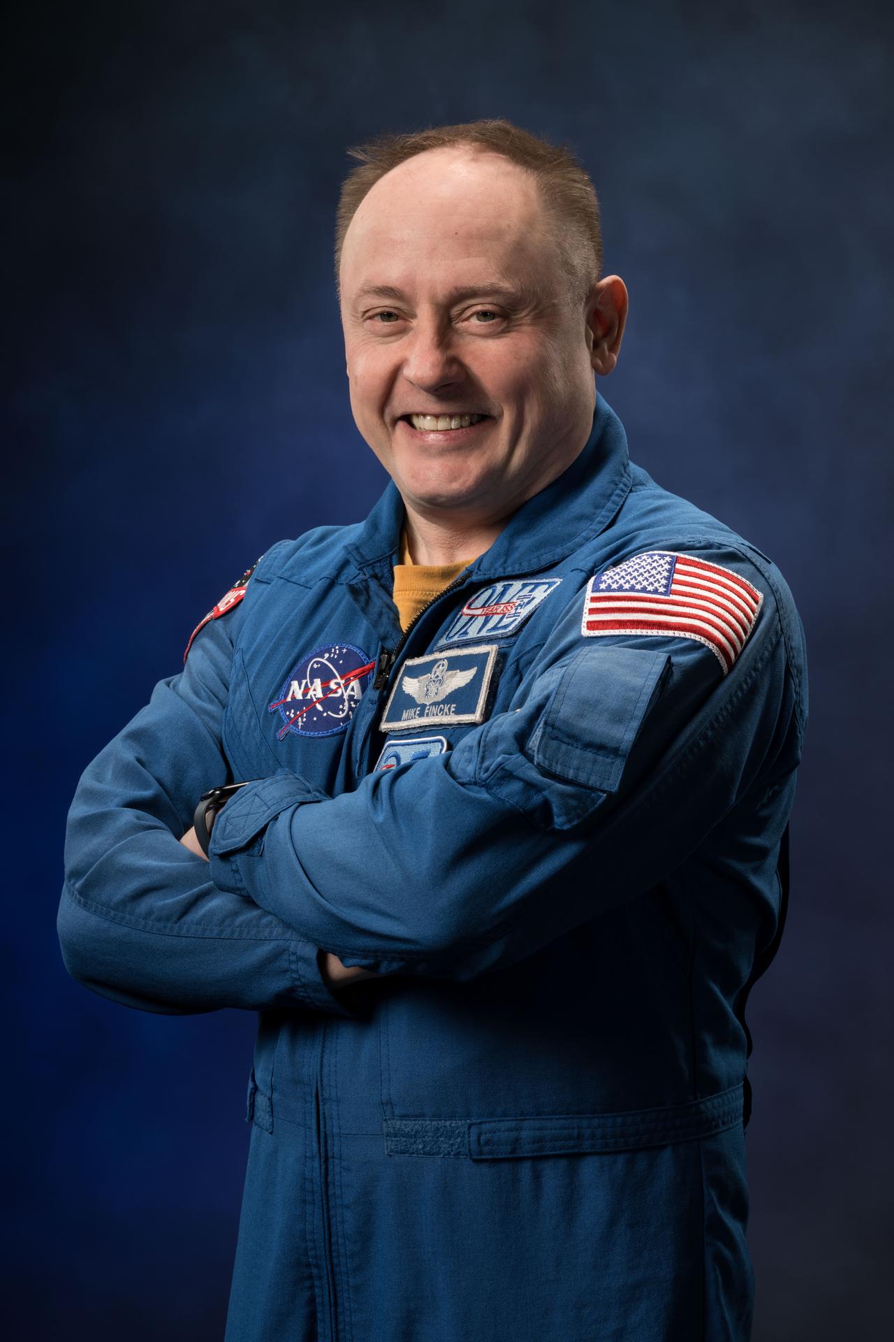 NASA astronaut and pilot for NASA’s SpaceX Crew-11 mission Mike Fincke poses for a portrait at NASA's Johnson Space Center in Houston, Texas. Credit: NASA/Robert Markowitz