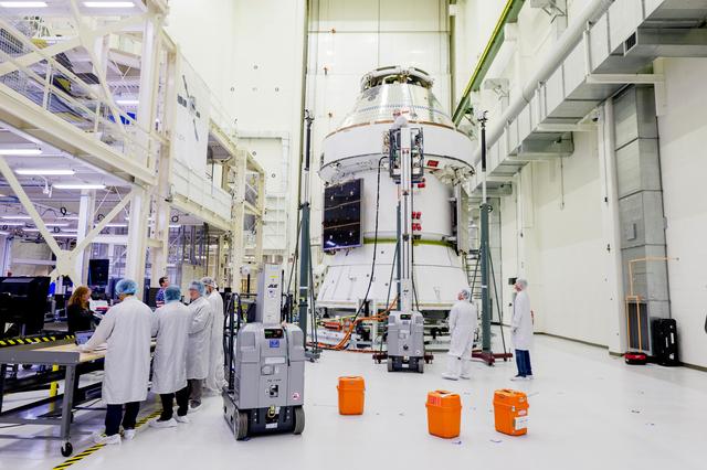 NASA image:  Artemis II Orion Solar Array Wings Installed