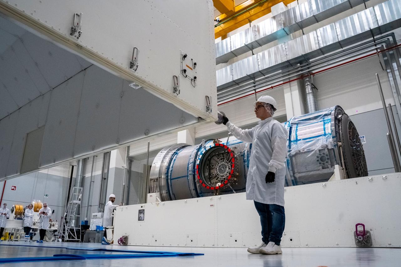 Subject: Habitation and Logistics Outpost (HALO) departure and arrival Location: Italy Date: March 2025 Photo Credit: Thales Alenia Space