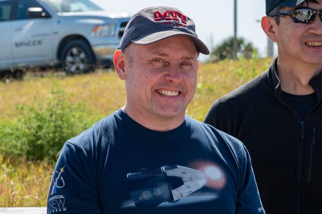 NASA image: Astronaut Mike Fincke participates in a training session at Kennedy Space Center