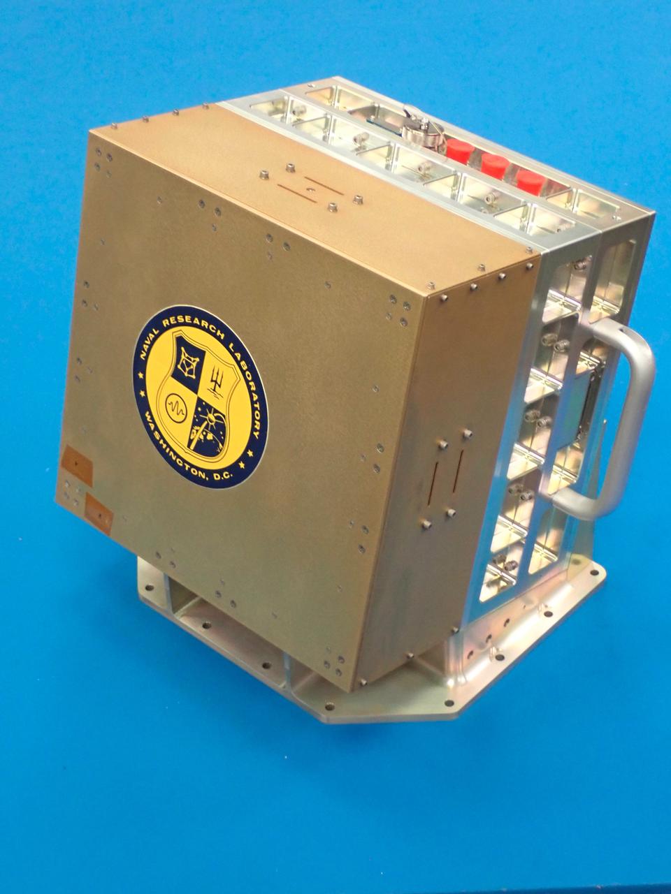 jsc2025e044725 (5/12/2025) --- A gamma-ray spectrometer and imager that uses large-volume cadmium zinc telluride (CZT) is part of the Space Test Program-Houston 10-cadmium Zinc TElluride Radiation Imager (STP-H10-TERI) investigation. The primary science objective of TERI is to qualify this technology for future space operations. Image courtesy of Daniel Shy, High Energy Space Environment Branch, Space Science Division at Naval Research Laboratory.