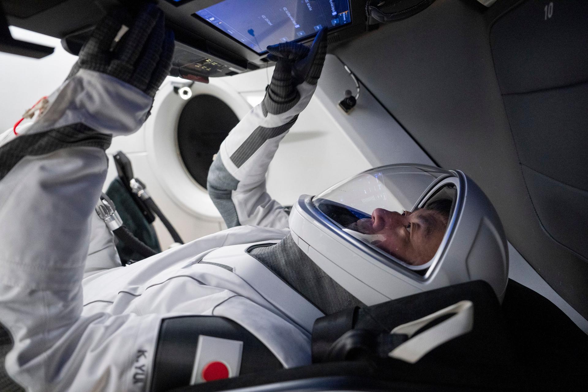 NASA’s SpaceX Crew-11 mission specialist and JAXA (Japan Aerospace Exploration Agency) astronaut Kimiya Yui participates in a training session at SpaceX facilities in Hawthorne, California.