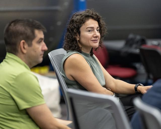 NASA image: NASA astronauts Jack Hathaway and Jessica Meir participate in a medical emergency training session