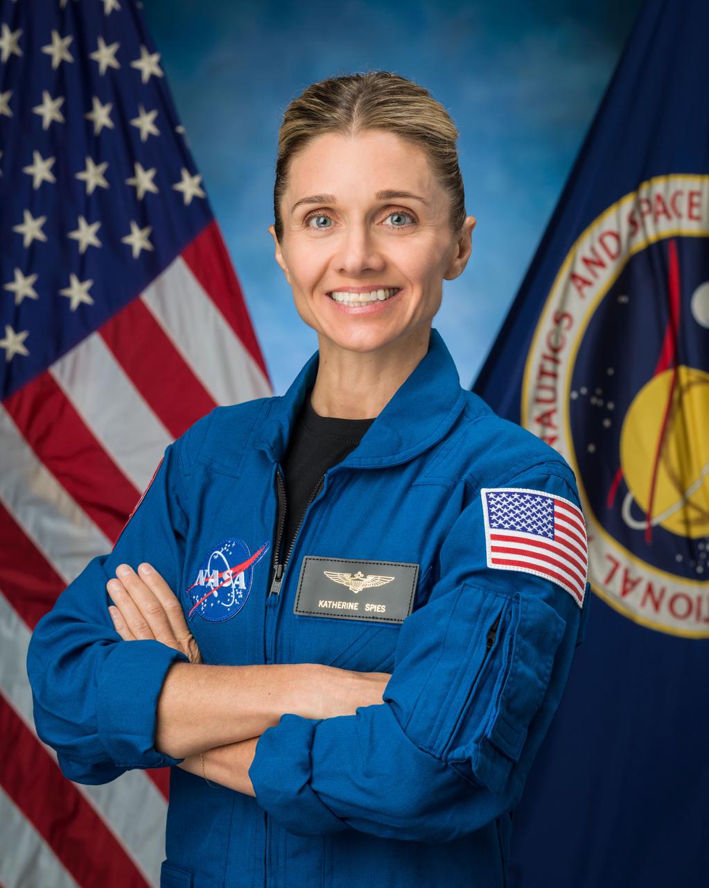 jsc2025e074862 (September 16, 2025) --- NASA astronaut candidate Katherine Spies poses for a portrait at NASA’s Johnson Space Center in Houston, Texas. Spies was selected by NASA to join the 2025 astronaut candidate class and reported for duty in September 2025. Credit: NASA/Josh Valcarcel