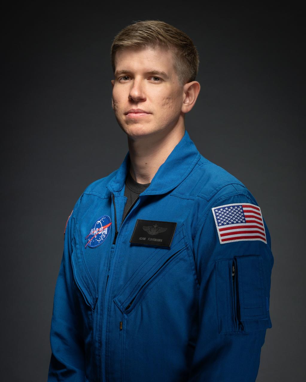 jsc2025e074917 (September 15, 2025) --- Adam Fuhrmann was selected by NASA to join the 2025 astronaut candidate class. He reported for duty in September 2025. Credit: NASA/Bill Stafford