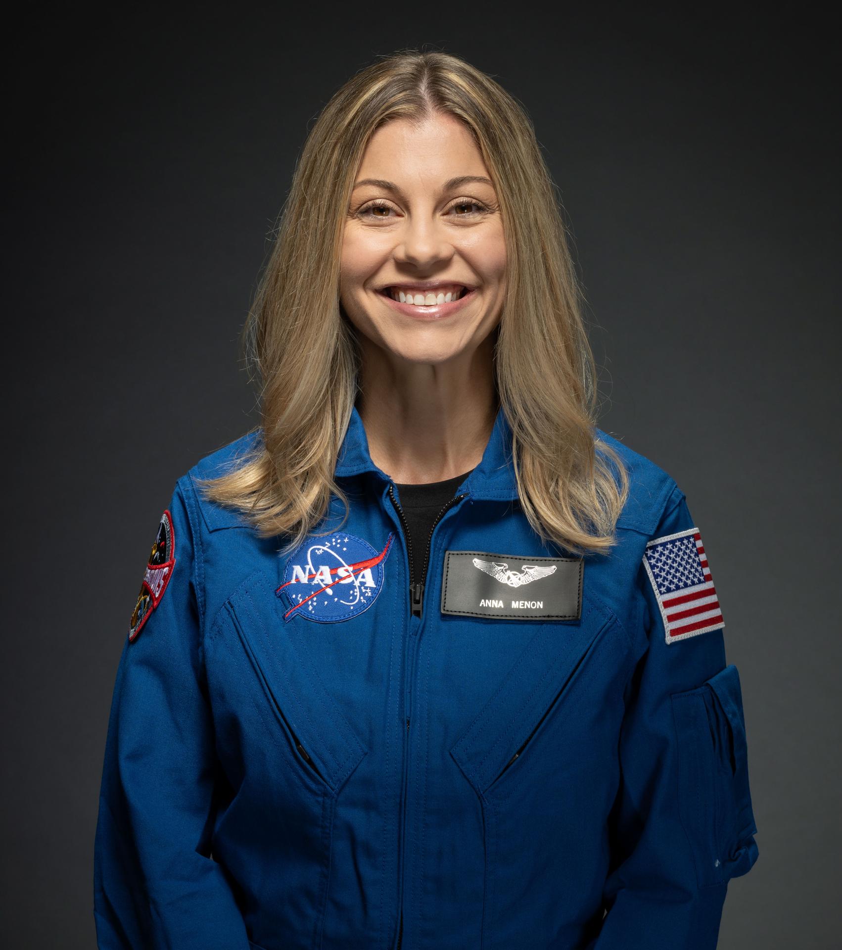 jsc2025e074927 (September 16, 2025) --- Anna Menon was selected by NASA to join the 2025 astronaut candidate class. She reported for duty in September 2025. Credit: NASA/Bill Stafford