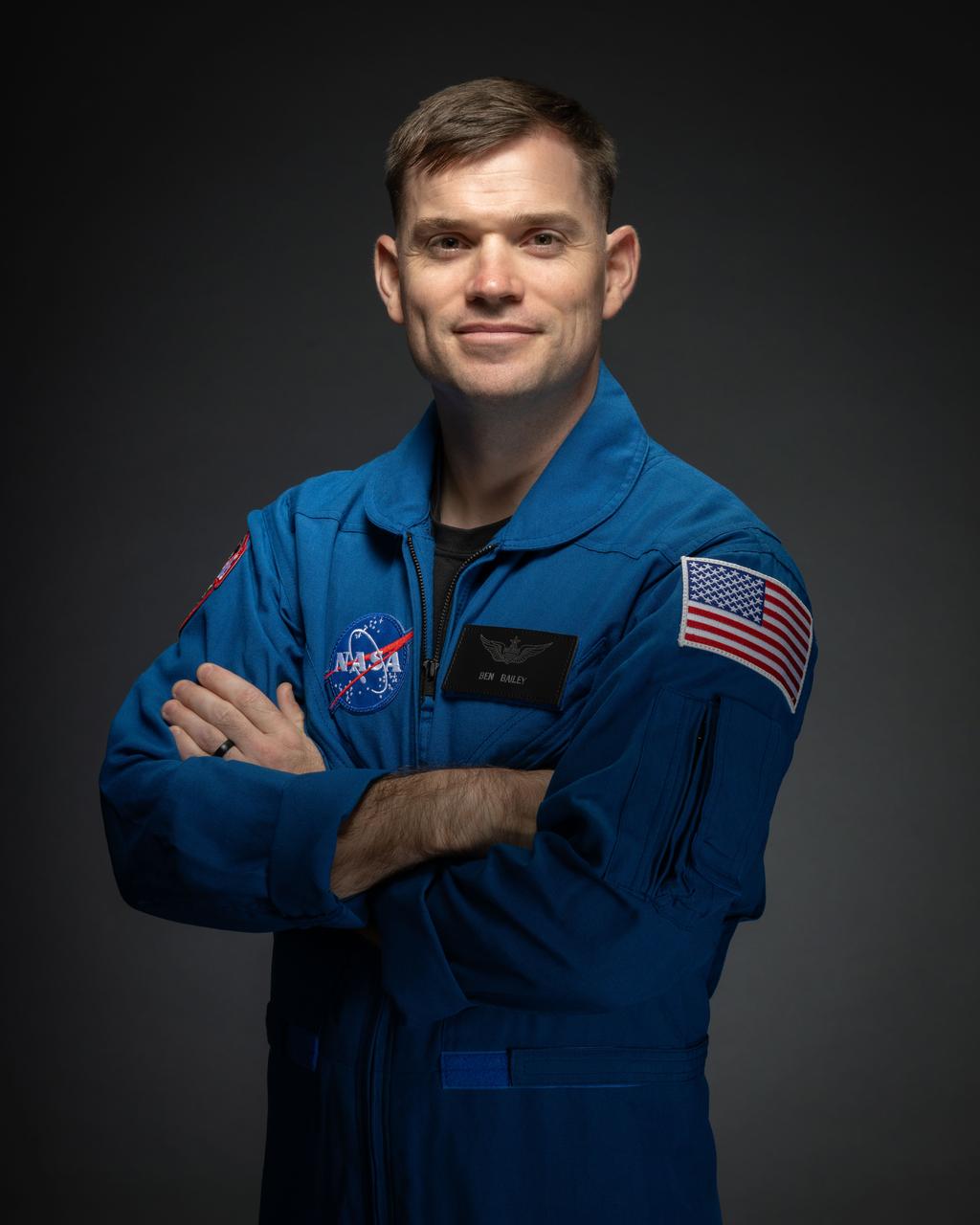 jsc2025e074929 (September 15, 2025) --- Ben Bailey was selected by NASA to join the 2025 astronaut candidate class. He reported for duty in September 2025. Credit: NASA/Bill Stafford