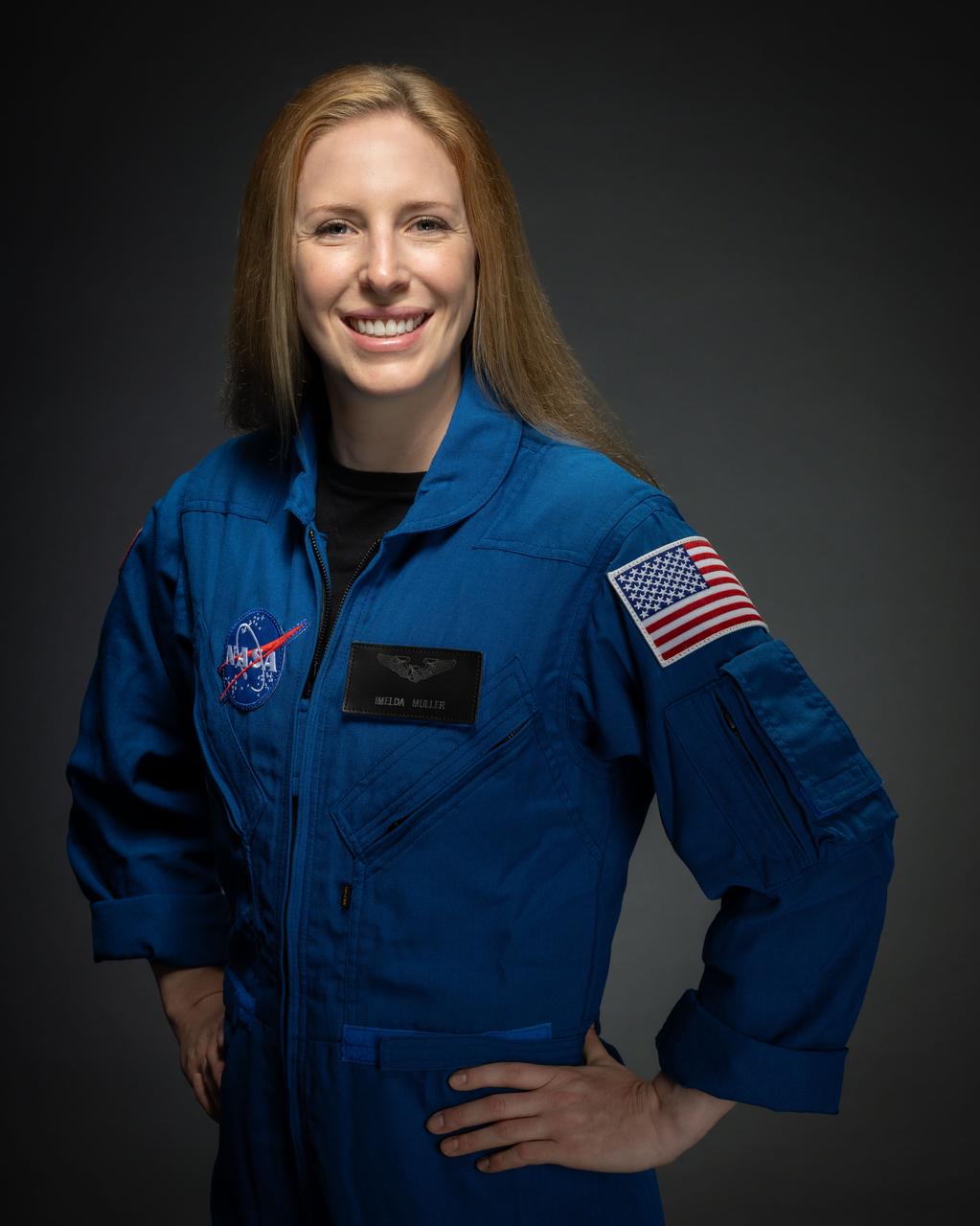 jsc2025e074959 (September 16, 2025) --- Imelda Muller was selected by NASA to join the 2025 astronaut candidate class. She reported for duty in September 2025. Credit: NASA/Bill Stafford