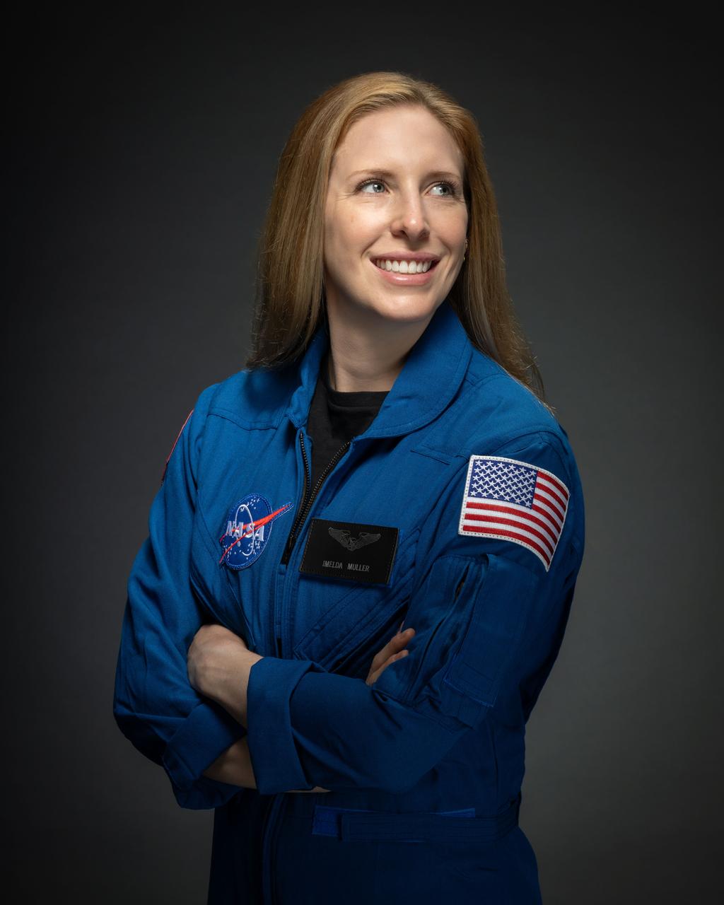jsc2025e074961 (September 16, 2025) --- Imelda Muller was selected by NASA to join the 2025 astronaut candidate class. She reported for duty in September 2025. Credit: NASA/Bill Stafford