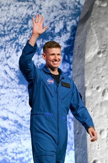 NASA image: 2025 Astronaut Candidate Adam Fuhrmann at Announcement Ceremony