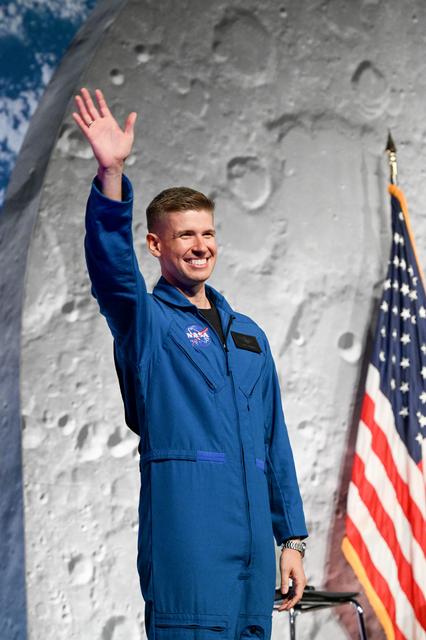 NASA image: 2025 Astronaut Candidate Adam Fuhrmann at Announcement Ceremony