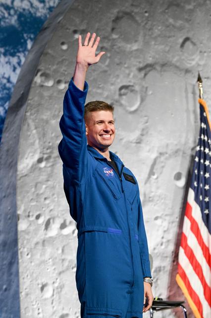 NASA image: 2025 Astronaut Candidate Adam Fuhrmann at Announcement Ceremony
