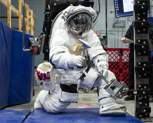 NASA image: Artemis III Lunar Spacesuit Testing