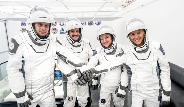 The four members of NASA's SpaceX Crew-12 mission to the International Space Station