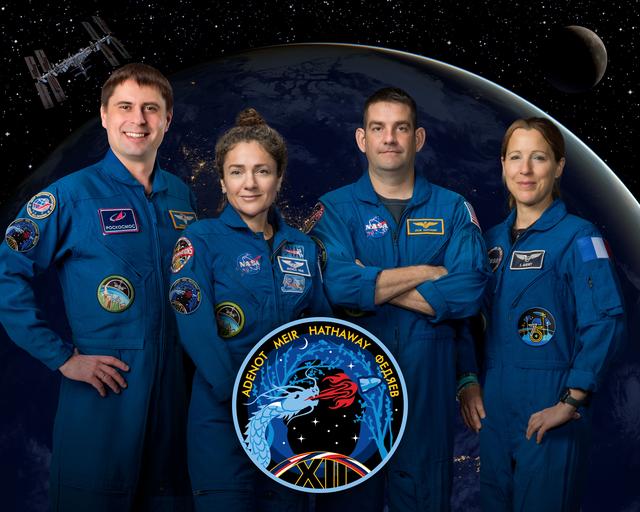 The four members of NASA's SpaceX Crew-12 mission to the International Space Station