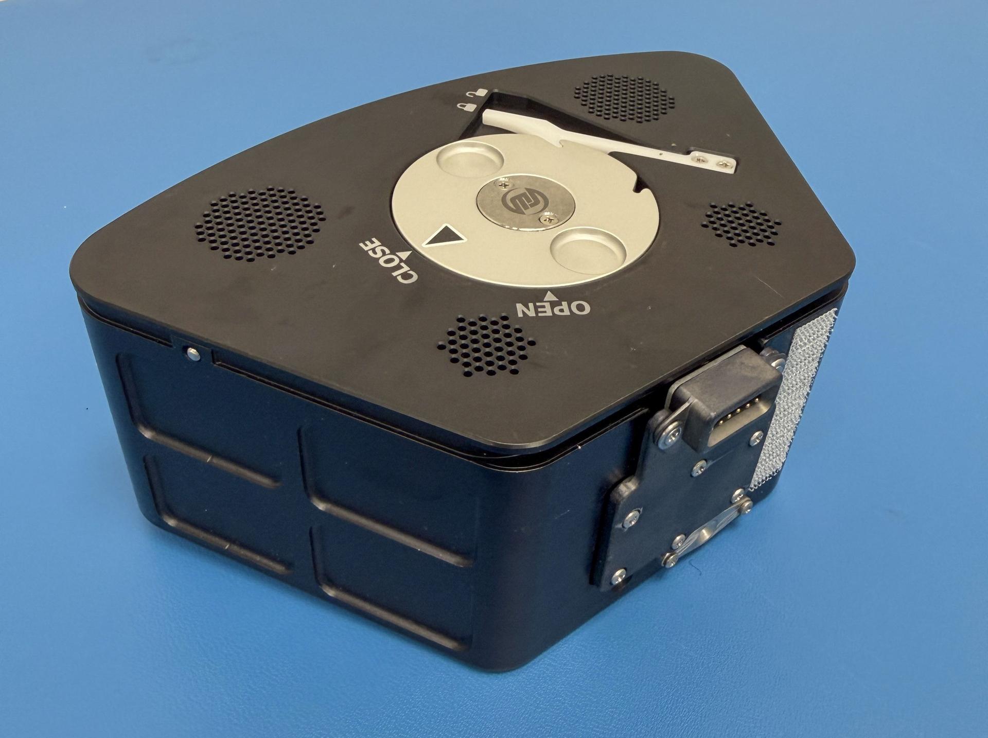 jsc2026e005497 (February 04, 2026) -- The Multi-use Variable-g Platform (MVP) Cell Experiment Module. Six of these modules run for the Streptococcus pneumoniae (Spn) Infection of Cardiac Tissue (MVP-Cell-09) investigation, each houses three sample conditions. Credit: Grant Vellinger, Redwire.