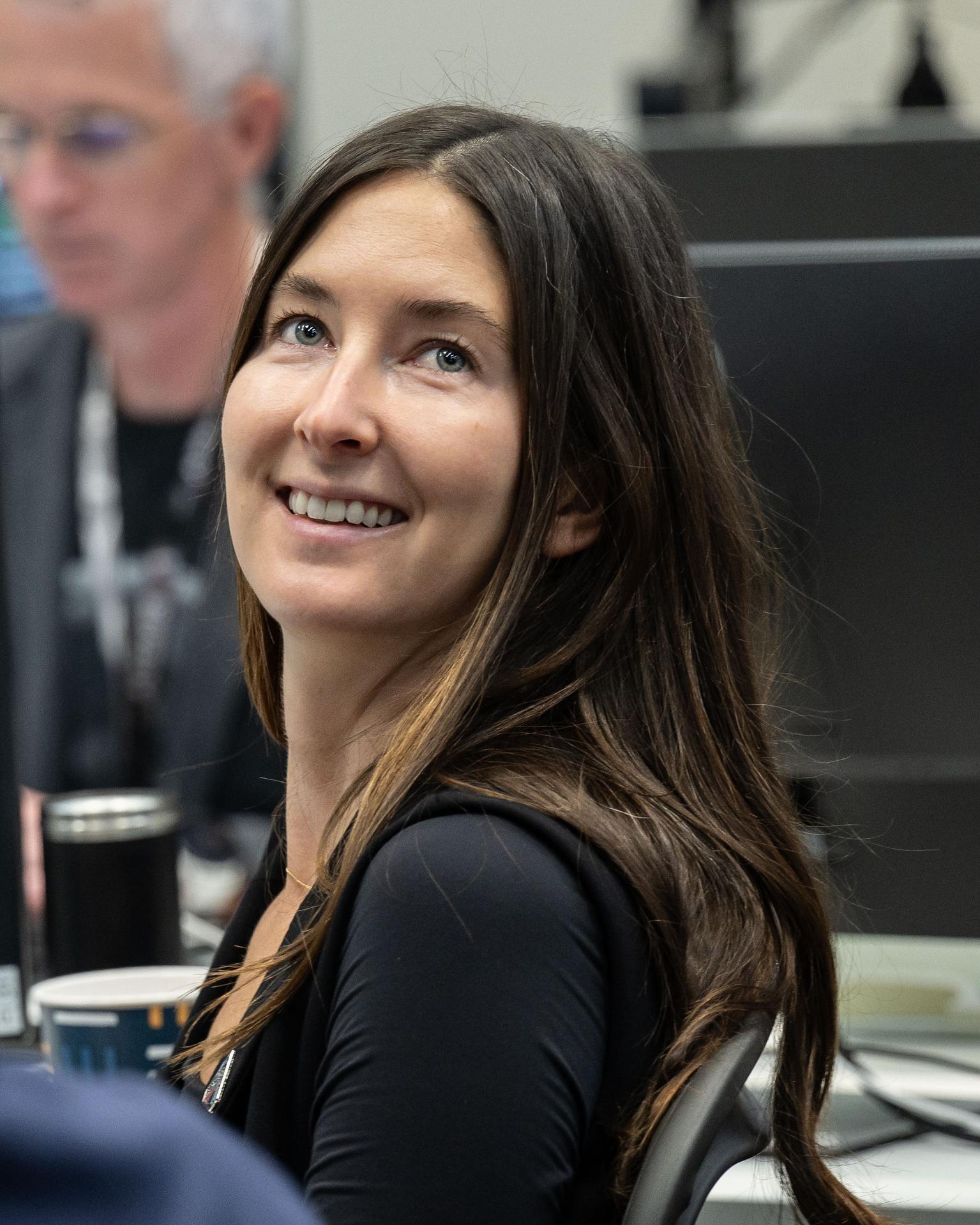 Artemis II lunar science team member, Ariel Deutsch, reacts to the astronauts' verbal observations of the Moon during their flyby on April 6. The science team has spent years training the astronauts in geology and observation, both in the classroom and in the field. They also built the lunar targeting plan that, like a spacewalk plan, provides strong, detailed observation guidance, plus flexibility for the crew to make decisions based on what they’re seeing and experiencing in real time. The science team had many moments of celebration during the lunar flyby as the astronauts took pictures of the Moon and provided verbal descriptions of what they were seeing. This type of information reveals the geologic history of an area and will be critical to collect when future Artemis astronauts explore the Moon's surface. Credits: NASA/Luna Posadas Nava
