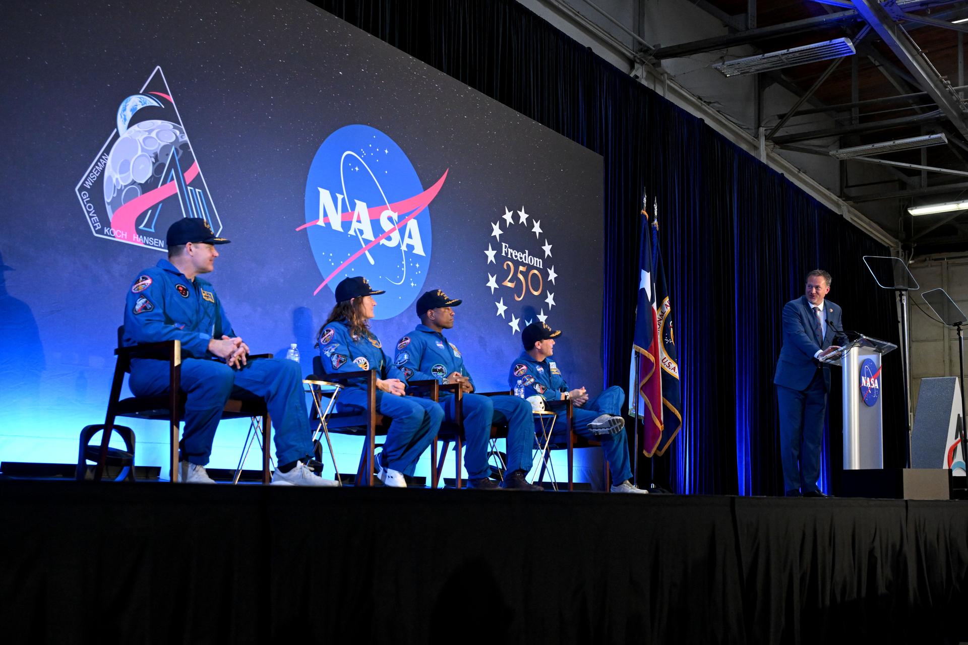 jsc2026e022308 (April 11, 2026) – U.S. Representative Michael Cloud, addresses a crowd of friends, family, and colleagues assembled for the...