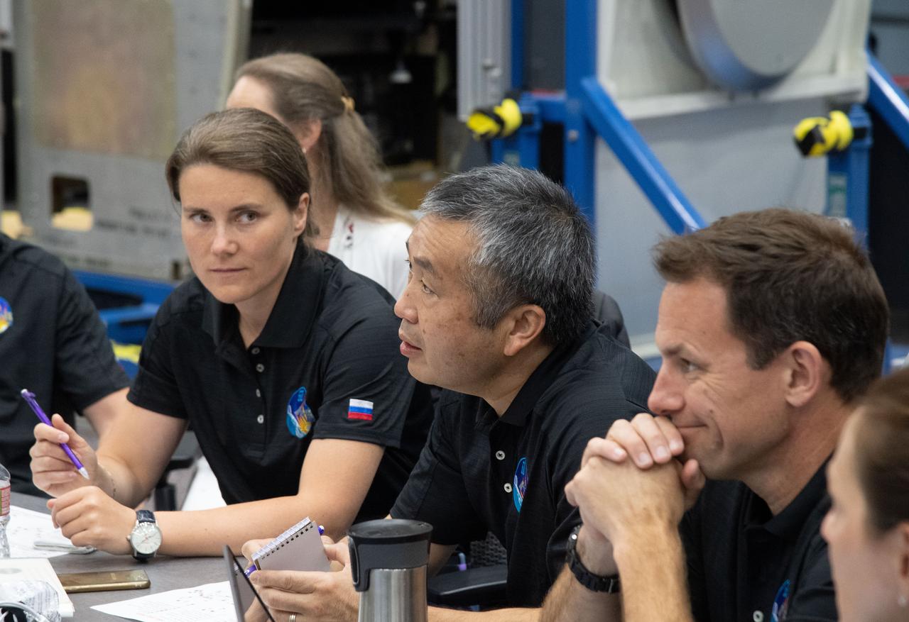 Expedition 68 crewmembers train for the unlikely event of an emergency by training inside a mockup that models the real orbiting lab at NASA's Johnson Space Center in Houston, Texas in preparation for their upcoming International Space Station mission. Credit: NASA/James Blair