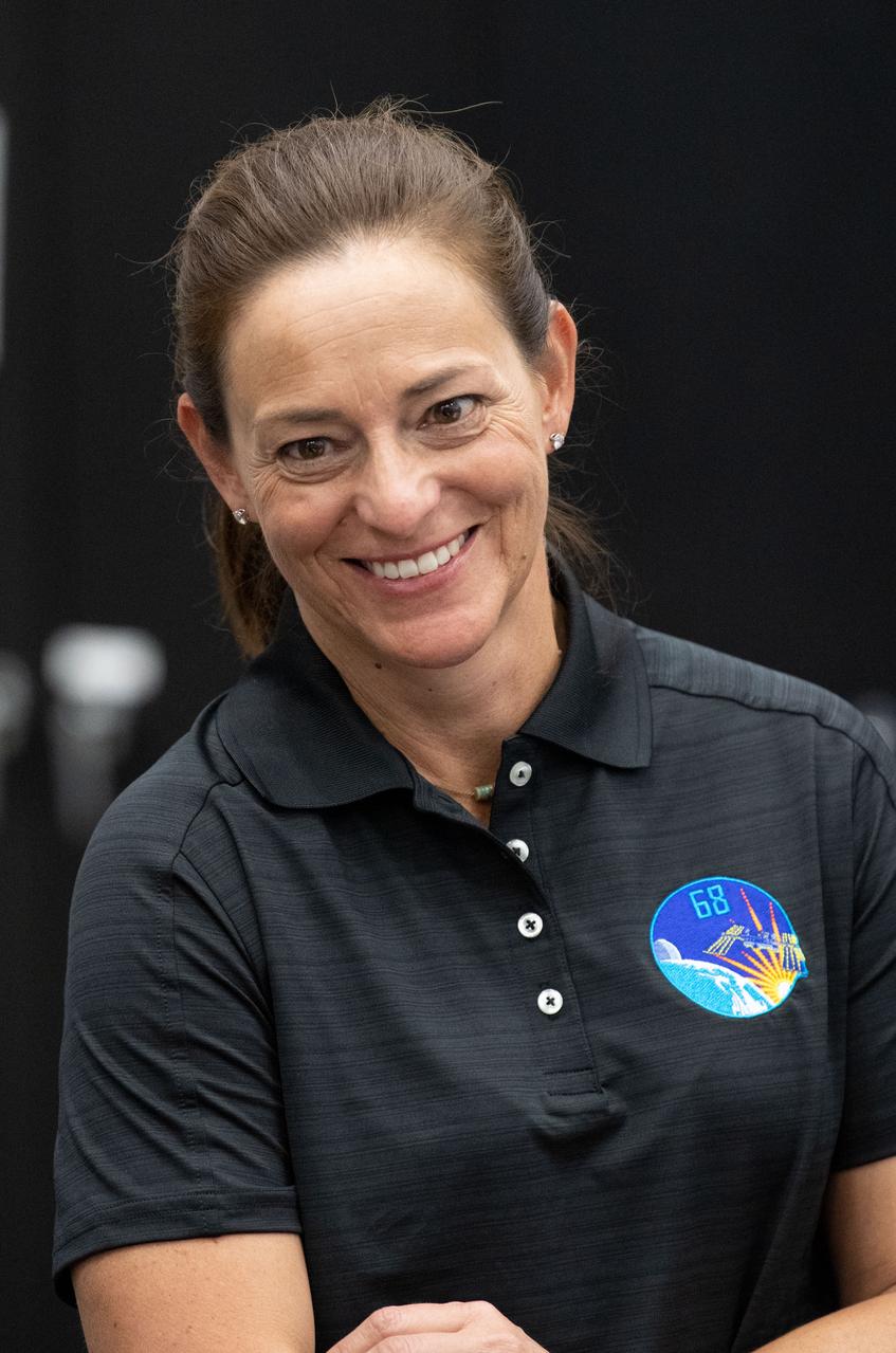 NASA Astronaut Nicole Mann smiles during a training inside the Space Vehicle Mockup Facility to prepare for her upcoming journey to the International Space Station as part of NASA's SpaceX Crew-5 mission. Credit: NASA/James Blair