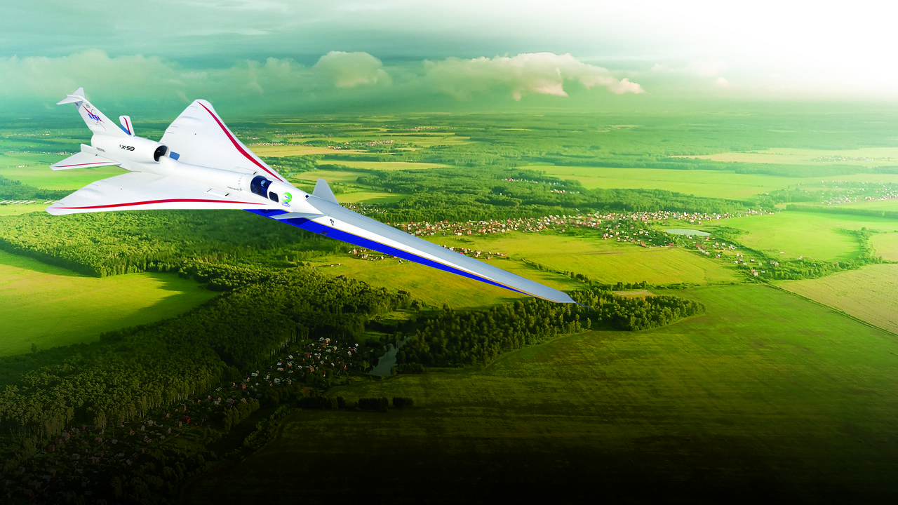 Aerial view cityscape from airplane at summer