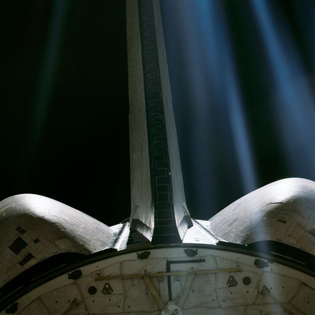 View of the aft end of Columbia during the STS-1 mission