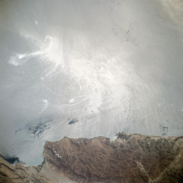 NASA image: Ships at anchor, Gulf of Oman