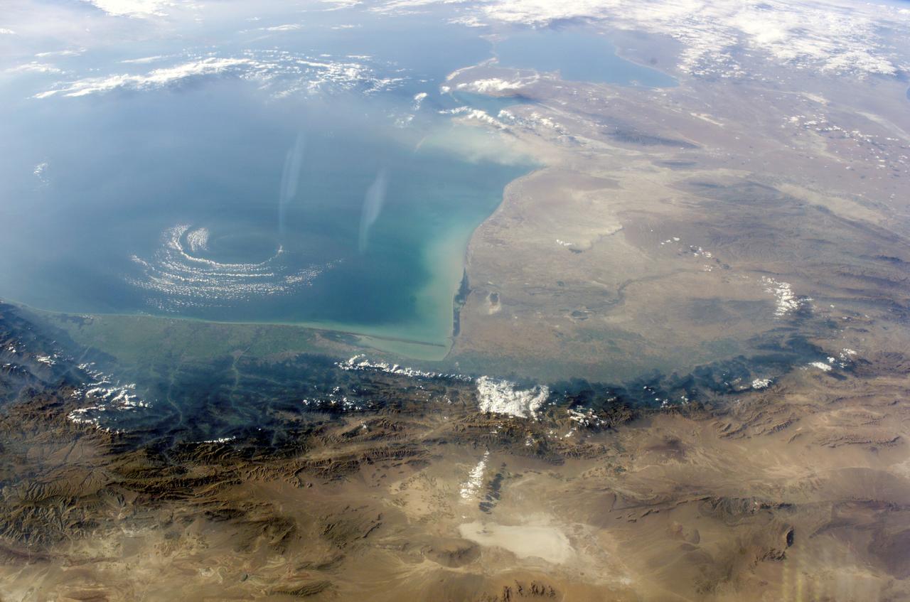 S114-E-5343 (27 July 2005) --- The Caspian Sea is featured in this image photographed by a Space Shuttle Discovery crewmember during the STS-114 mission.