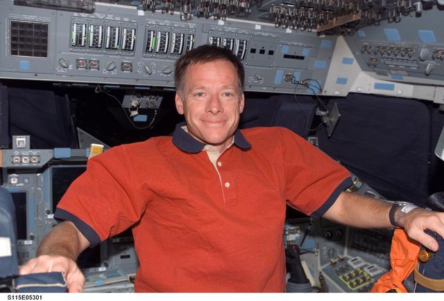 NASA image: STS-115 Pilot Ferguson on Atlantis Flight Deck